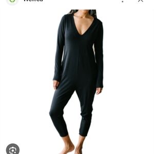 Smash + Tess Black Romper Midnight